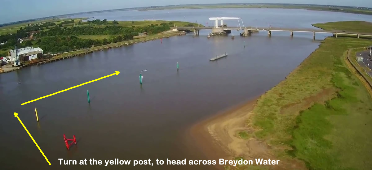 rounding the yellow post on Breydon water
